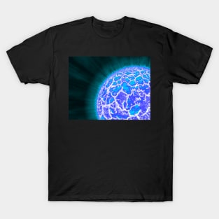 Exploding Sun Close-Up - Light Blue T-Shirt